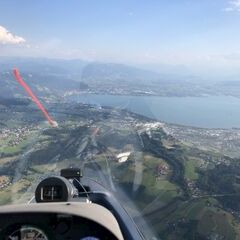 Flugwegposition um 17:06:36: Aufgenommen in der Nähe von Lindau, Deutschland in 1399 Meter